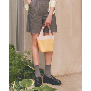 PLEATS MAMA - Mini Canoe Bag (Yellow) (預計7月開始發貨)